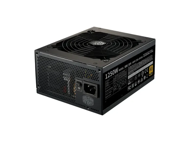 MPE-C501-AFCAG-WO - Cooler Master MWE Gold 1250-Watts 100-240V 80 Plus Gold Full Modular ATX 12V Power Supply