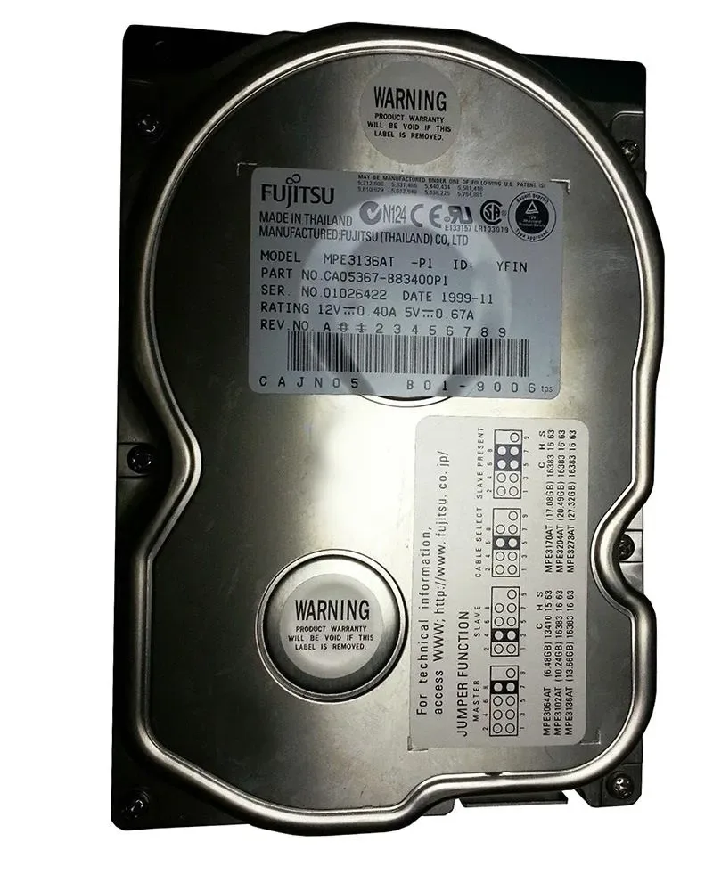 MPE3136AT - Fujitsu 13.7GB 5400RPM ATA-66 512KB Cache 3.5-inch Hard Drive