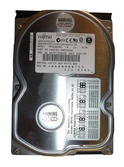 MPG3409AT - Fujitsu Desktop 40GB 5400RPM ATA-100 2MB Cache 3.5-inch Hard Disk Drive