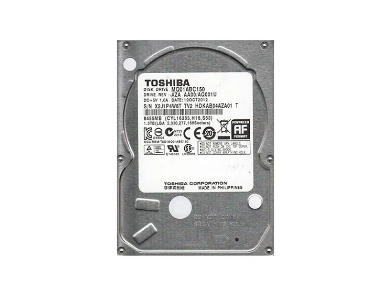 MQ01ABC150 - Toshiba 1.5TB 5400RPM SATA 3GB/s 8MB Cache 2.5-inch Hard Disk Drive