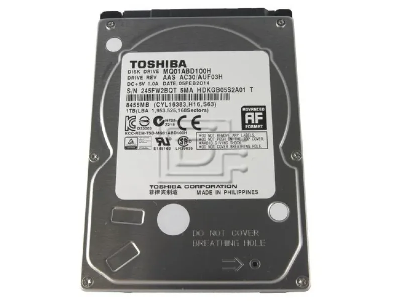 MQ01ABD100H - Toshiba Mobile 1TB 5400RPM SATA 6Gb/s 32MB Cache 8GB SSD 2.5-inch Hybrid Hard Drive