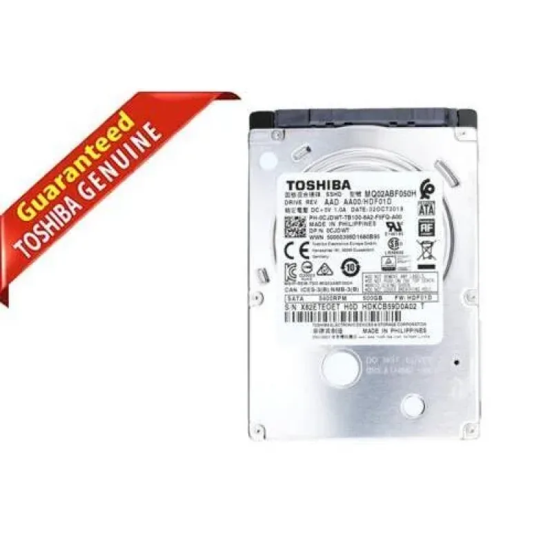 MQ02ABF050H - Toshiba 500GB 5400RPM SATA 6Gb/s 64MB Cache (512e) 8GB MLC SSD 2.5-inch Hybrid Drive