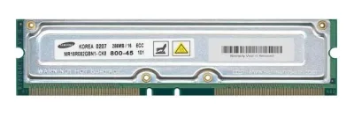 MR16R1628AF0-CM8 - Samsung Rambus 256MB PC800 800MHz 40ns non-ECC 184-Pin RDRAM RIMM Memory Module