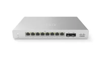 MS120-8-HW - Cisco Meraki MS120-8 RJ-45 8 x Ports 10/100/1000Base-T + 2 x SFP Uplink Layer 2 Managed Gigabit Ethernet Compact Switch