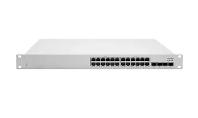 MS225-24-HW - Cisco Meraki MS225-24 RJ-45 24 x Ports 10/100/1000Base-T + 4 x SFP+ 2 x Stacking Ports Layer 2 Managed Gigabit Ethernet Stackable Access Switch