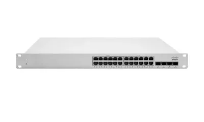 MS250-24-HW - Cisco Meraki MS250-24 RJ-45 24 x Ports 10/100/1000Base-T + 4 x SFP+ 2 x Stacking Ports Layer 3 Managed Stackable Gigabit Ethernet Switch