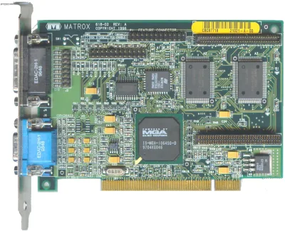 MSJ0600 - Matrox Graphics Mystique 2MB Dual Head PCI Video Graphics Card