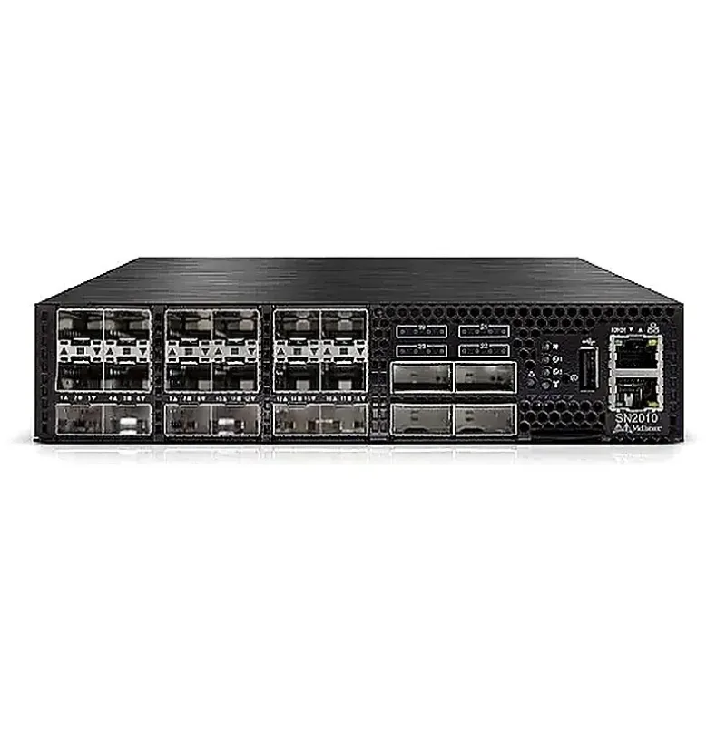Mellanox MSN2010-CB2FC SN2010 Series Spectrum 18-Ports 10Gb/25GBase-X SFP28 + 4-Ports QSFP28 100Gb + 1x USB Type-A + 1x RJ-45 Console + 2x AC PSU P2C Airflow Layer3 Managed 1U Rack Mount Switch(Cumulu