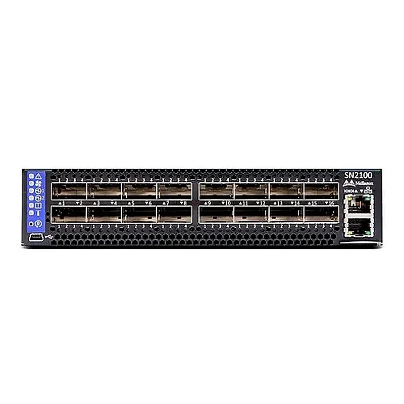 Mellanox MSN2100-CB2RC Spectrum SN2100 Series 16 x Ports 100GBase-X QSFP28 Layer 3 Managed 1U Rack-Mountable Open Ethernet Switch. In Stock