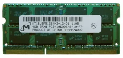 MT16JSF51264HZ-1G4 - Micron 4GB DDR3-1333MHz PC3-10600 non-ECC Unbuffered CL9 204-Pin SoDimm Dual Rank Memory Module