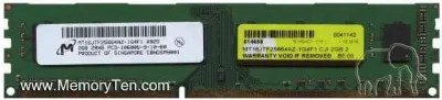 MT18JSF25672AZ-1G4F1 - Micron 2GB DDR3-1333MHz PC3-10600 ECC Unbuffered CL9 240-Pin DIMM Dual Rank Memory Module