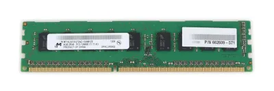 MT18JSF51272AZ-1G6 - Micron 4GB DDR3-1600MHz PC3-12800 ECC Unbuffered CL11 240-Pin DIMM Dual Rank Memory Module