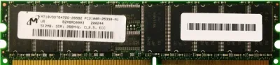 MT18VDDT6472G-265B2 - Micron 512MB DDR-266MHz PC2100 ECC Registered CL2.5 184-Pin DIMM Memory Module