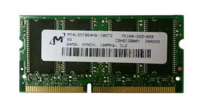 MT4LSDT864HG-10EF2 - Micron 64MB 100MHz PC100 non-ECC Unbuffered CL2 144-Pin SDRAM SoDimm Memory Module