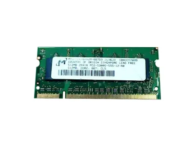MT8HF6464HDY-667D3 - Micron 512MB DDR2-667MHz non-ECC Unbuffered CL5 200-Pin SODIMM 1.8V Single Rank Memory Module
