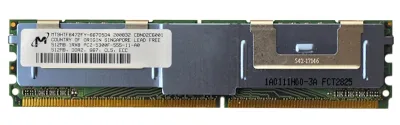 MT9HTF6472FY-667D5D4 - Micron 512MB DDR2-667MHz ECC Fully Buffered CL5 240-Pin DIMM 1.8V Single Rank Memory Module