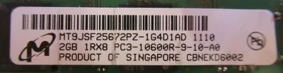 MT9JSF51272PZ-1G9 - Micron 4GB DDR3-1866MHz PC3-14900 ECC Registered CL13 240-Pin DIMM Single Rank Memory Module