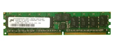 MT9VDDF6472Y-335F1 - Micron 512MB DDR-333MHz PC2700 ECC Registered CL2.5 184-Pin DIMM Single Rank Memory Module