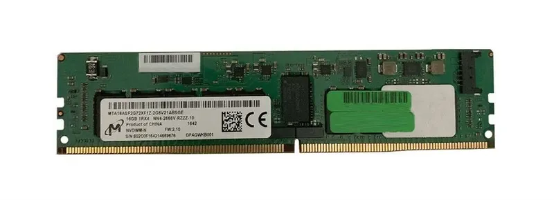 MTA18ASF2G72XF1Z-2G6V21ABSGE - Micron 16GB DDR4-2666MHz PC4-21300 ECC Registered CL19 288-Pin NVDIMM 1.2V Single Rank Memory Module