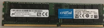 MTA36ASF4G72PZ-2G3 - Micron 32GB DDR4-2400MHz PC4-19200 ECC Registered CL17 288-Pin DIMM 1.2V Dual Rank Memory Module