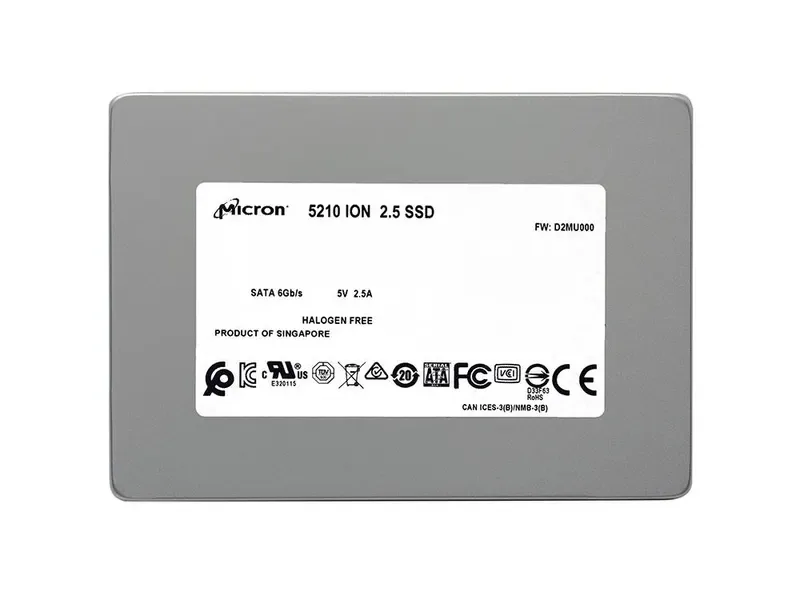MTFDDAK1T9QDE-2AV1ZABYY Micron 5210 ION Series 1.92TB 2.5 inch SATA3 TCG Disabled Enterprise Solid State Drive (3D QLC)