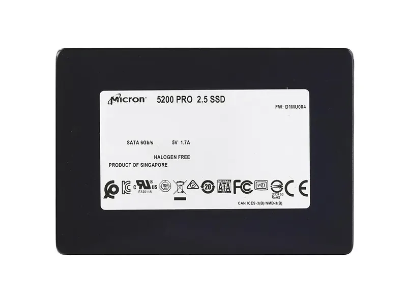 MTFDDAK3T8TDD-1AT16A - Micron PRO 5200 3.84TB SATA 6Gb/s 2.5-inch Solid State Drive