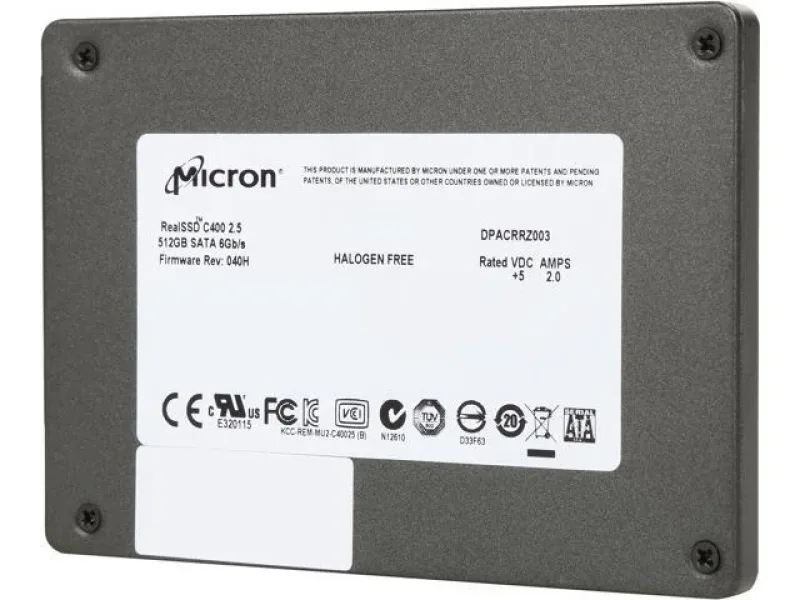 MTFDDAK512MBF-1AN12A - Micron RealSSD M600 Series 512GB SATA 6GB/s 5V 16nm MLC NAND Flash Self-Encrypting 2.5-inch Solid State Drive