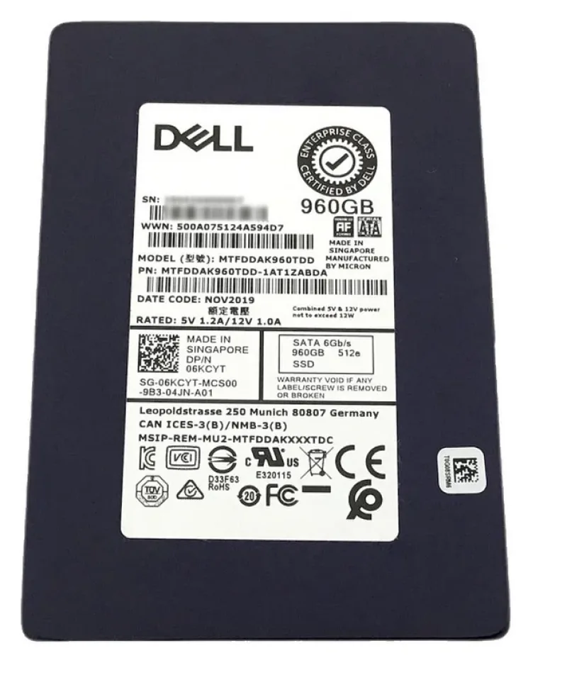 Micron MTFDDAK960TDD-1AT1ZABDA 5200 Pro 960GB Triple-Level Cell 6Gb/s SATA Mixed Use SFF 2.5-Inch Solid State Drive (OEM)