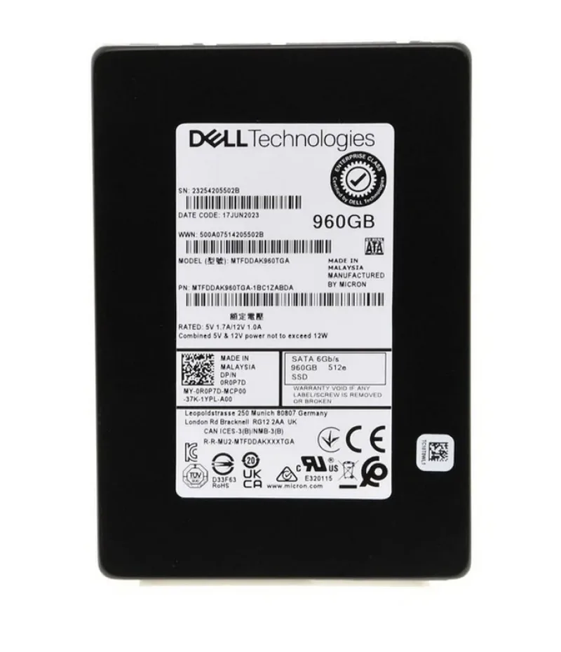 Micron MTFDDAK960TGA-1BC1ZABDA 5400 PRO 960GB Triple-Level Cell 6Gb/s SATA Read Intensive SFF 2.5-Inch Solid State Drive (OEM)
