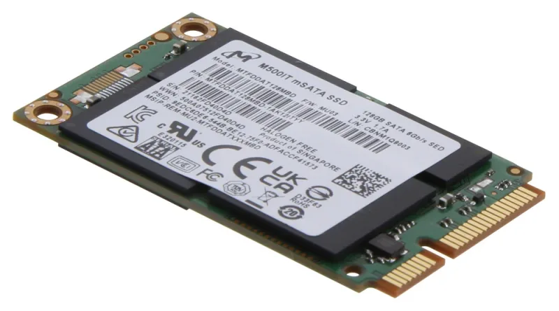 MTFDDAT128MBF-1AN1Z - Micron RealSSD M600 Series 128GB mSATA 6GB/s 3.3V 16nm MLC NAND Flash Solid State Drive
