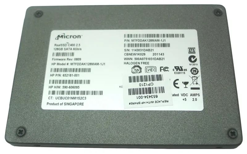 MTFDDAV128MBF-1AN1Z - Micron RealSSD M600 Series 128GB M.2 2280ss 6GB/s 3.3V 16nm MLC NAND Flash Solid State Drive
