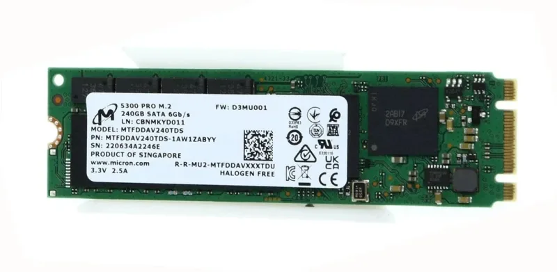 Micron MTFDDAV240TDS-1AW1ZABYY 5300 PRO Series 240GB Triple-Level Cell SATA 6Gb/s 3D NAND M.2 2280 Solid State Drive