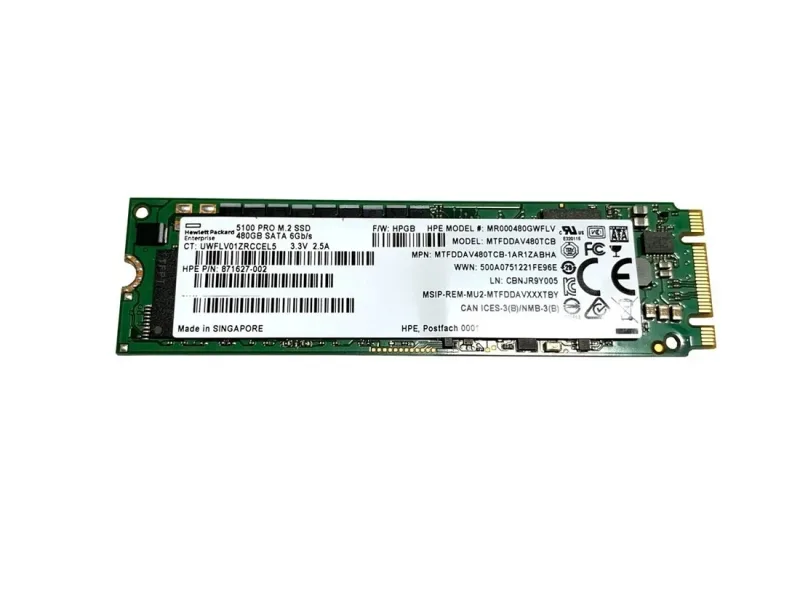 Micron MTFDDAV480TCB-1AR1ZABHA 5100 PRO 480GB Triple-Level Cell 6Gb/s SATA M.2 2280 Solid State Drive (OEM)