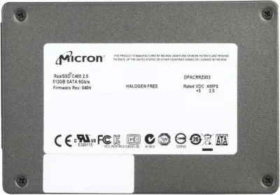 MTFDDAY512MBF-1AN12 - Micron RealSSD M600 Series 512GB M.2 2260ds 6GB/s 3.3V 16nm MLC NAND Flash Self-Encrypting Solid State Drive