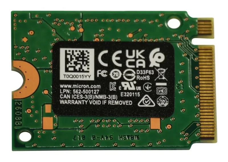 Micron MTFDHBK1T0TDP-1AT12AIYY 2100AI 1TB Triple-Level Cell PCI Express NVMe (256-bit AES, Opal 2.0) M.2 2230 Auto/Industrial Solid State Drive. In Stock