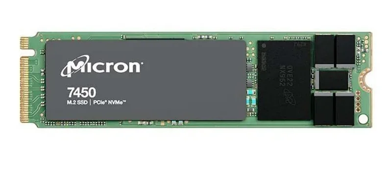 Micron MTFDKBA800TFS-1BC1ZABYY 7450 MAX 800GB Triple-Level Cell PCI Express NVMe 4.0 x4 Mixed Use (Non-SED) M.2 2280 Data Center Solid State Drive