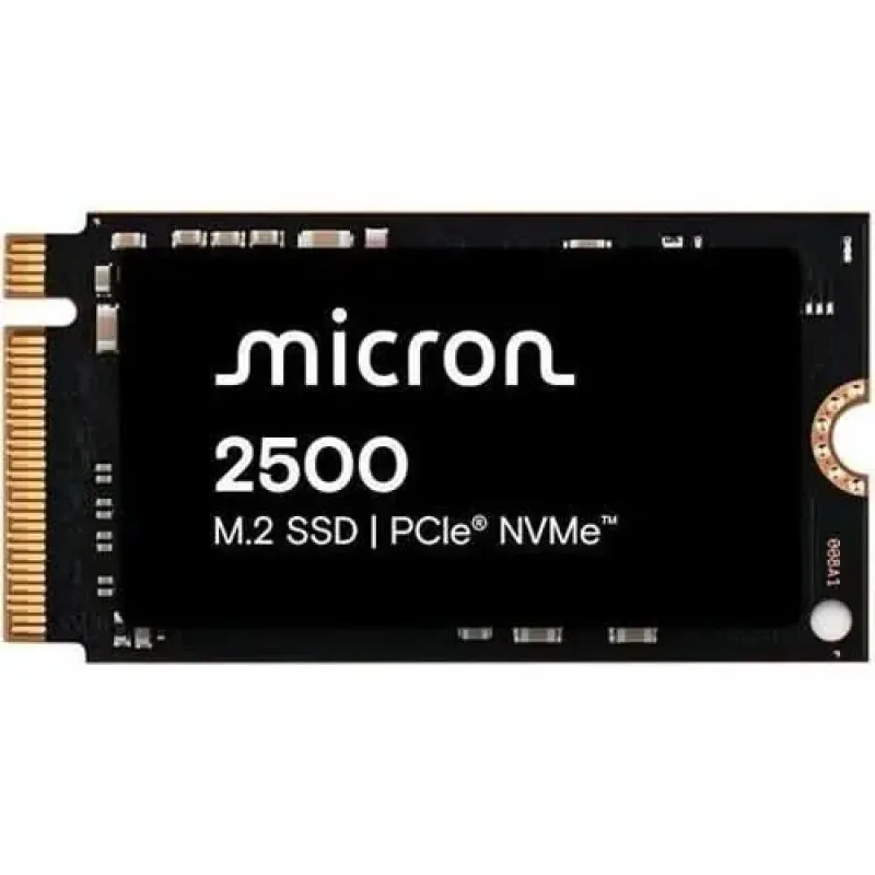 Micron MTFDKBK1T0QGN-1BN1AABYYR 2500 Series 1TB Quad-Level Cell PCI Express NVMe 4.0 x4 512 M.2 2230 Client Solid State Drive. In Stock