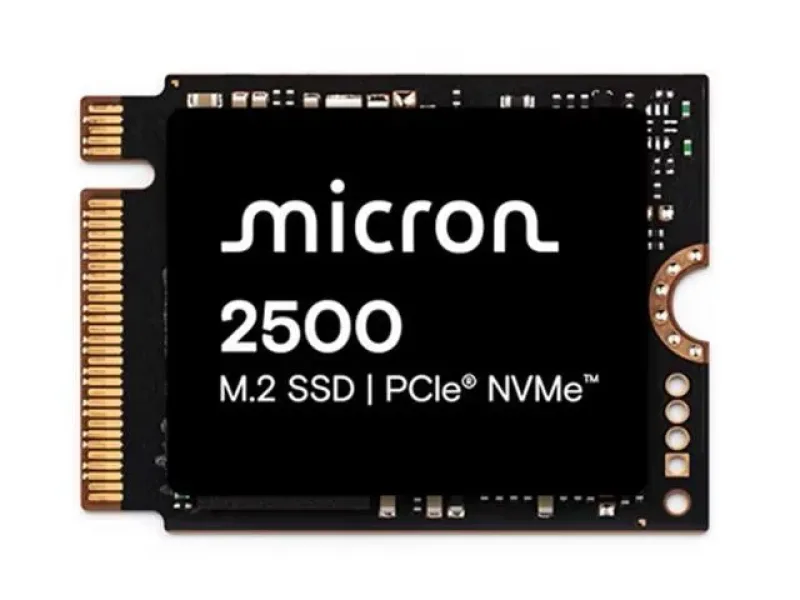 Micron MTFDKBK2T0QGN-1BN1AABYYR 2500 Series 2TB Quad-Level Cell PCI Express NVMe 4.0 x4 512 M.2 2230 Client Solid State Drive. In Stock