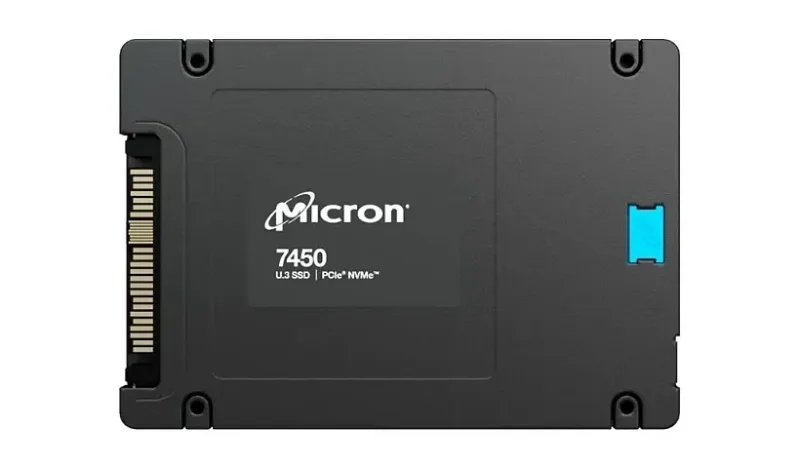 Micron MTFDKCB800TFS-1BC15A 7450 Max Series 800GB Triple-Level Cell PCI Express NVMe 4.0 x4 3D NAND Mixed Use U.3 2.5-Inch Solid State Drive. In Stock