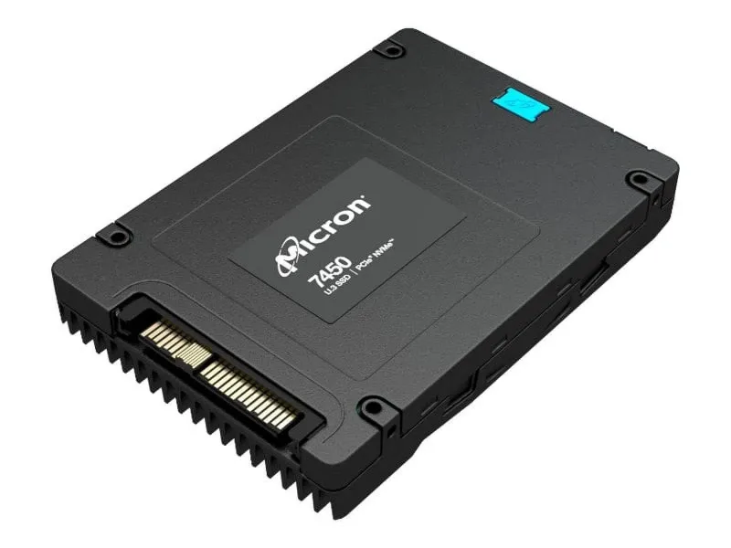 Micron MTFDKCC15T3TFR-1BC15ABYY 7450 PRO 15.36TB Triple-Level Cell PCI Express NVMe 4.0 x4 Read-Intensive (SED Opal 2.01) 2.5-Inch U.3 Data Center Solid State Drive. In Stock