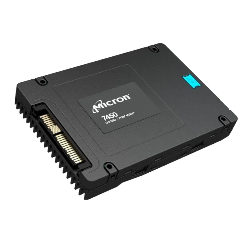 Micron MTFDKCC1T6TFS-1BC1ZABYYR 7450 MAX Series 1.6TB Triple-Level Cell PCI Express NVMe 4.0 x4 3D NAND U.3 2.5-Inch Solid State Drive. In Stock