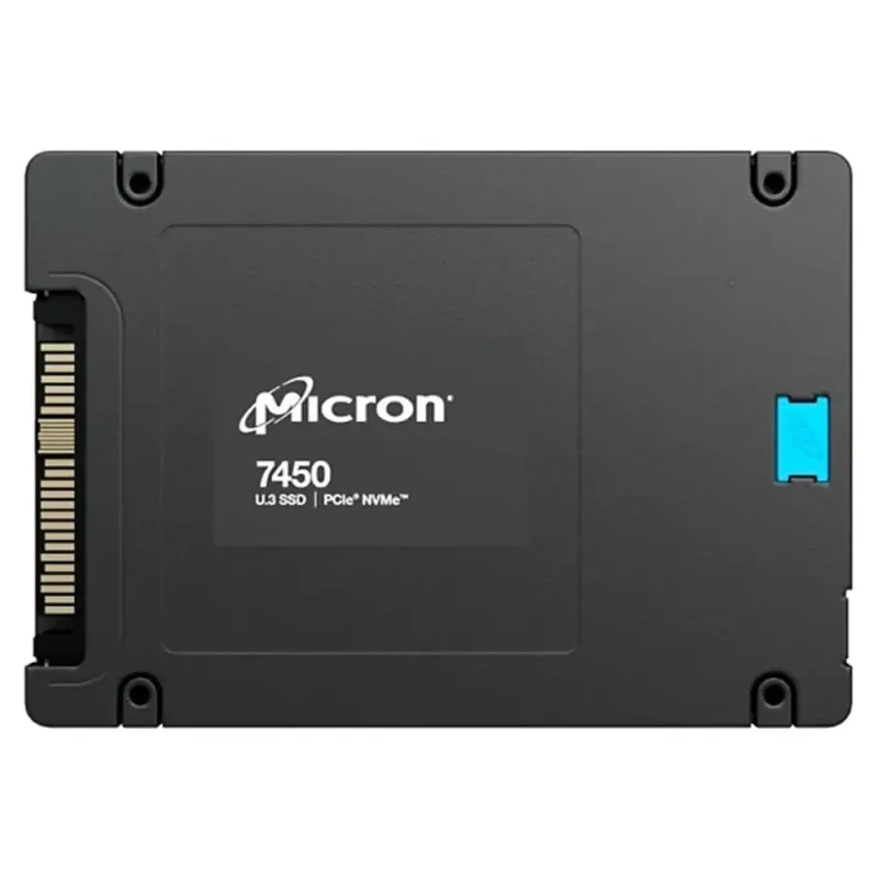 Micron MTFDKCC1T9TFR-1BC1ZABYYR 7450 PRO Series 1.92TB Triple-Level Cell PCI Express NVMe 4.0 x4 3D NAND U.3 2.5-Inch Solid State Drive