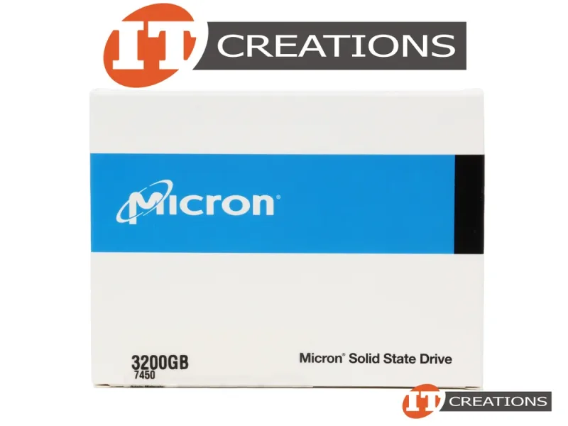 Micron MTFDKCC3T2TFS-1BC1ZABYYR 7450 MAX Series 3.2TB Triple-Level Cell PCI Express NVMe 4.0 x4 3D NAND U.3 2.5-Inch Solid State Drive. In Stock