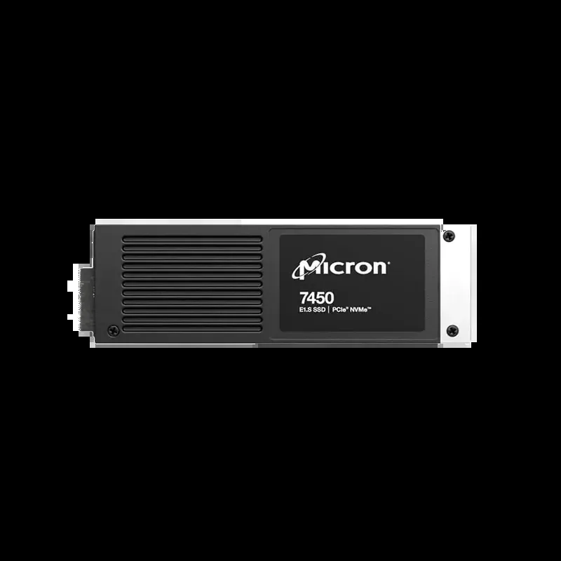 Micron MTFDKCE7T6TFR-1BC15ABYY 7450 PRO 7.68TB Triple-Level Cell PCI Express NVMe 4.0 x4 Read-Intensive (SED Opal 2.01) E1.S Data Center Solid State Drive