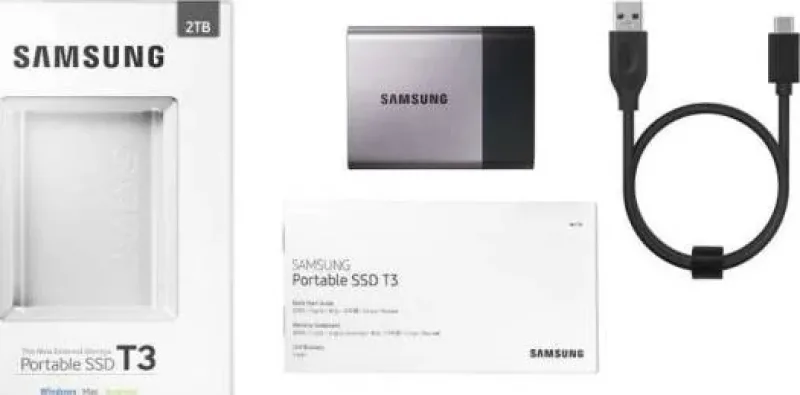 Samsung MU-PT1T0B/AM T3 1TB USB 3.0 External Portable Solid State Drive