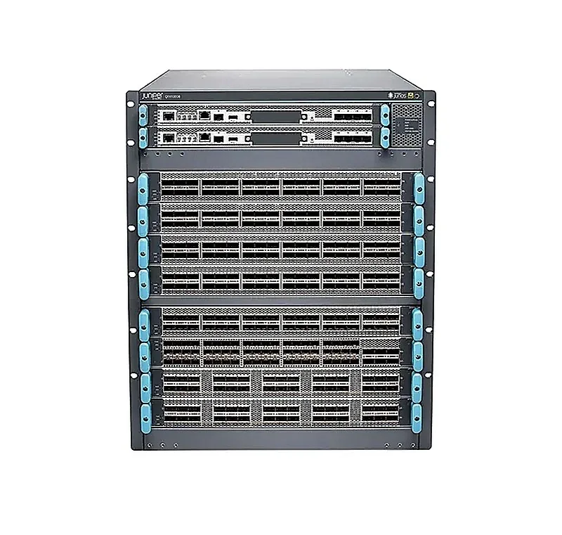 Juniper MX10008-4F-PREM JNP10008/MX10008 Redundant 8-Slot Chassis Includes 2 Routing Engines 6 Power Supplies 2 Fan Trays 2 Fan tray Controllers and 4Switch Fabric Cards. In Stock