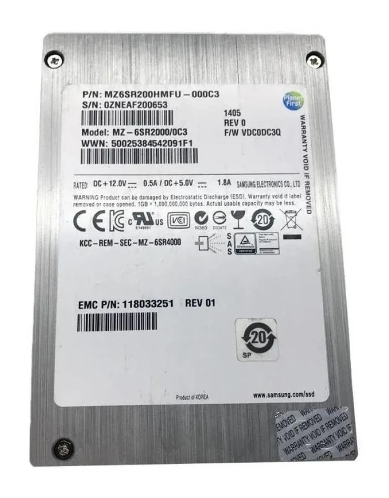 EMC MZ-3S92000/0C3 200GB Fiber Channel 4Gb/s 3.5-inch Solid State Drive
