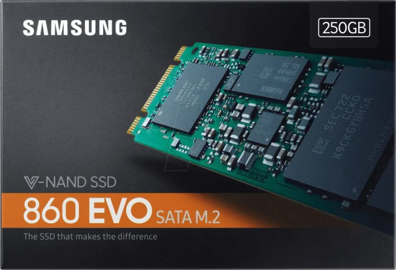 Samsung MZ-76E250B/AM 860 EVO Series 250GB Multi-Level Cell SATA 6Gb/s 2.5-inch Solid State Drive