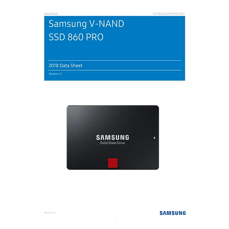Samsung MZ-76P256B/CN 860 PRO Series 256GB Multi-Level Cell (MLC) SATA 6Gb/s 2.5-inch Solid State Drive