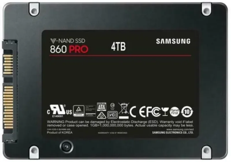 Samsung MZ-76P4T0B/IT 860 PRO Series 4TB Multi-Level Cell (MLC) SATA 6Gb/s 2.5-inch Solid State Drive